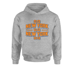 Go New York Go Basketball Youth-Sized Hoodie Heather Grey