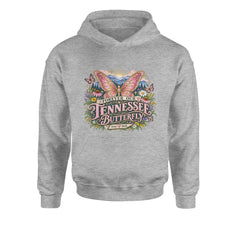 Forever Our Tennessee Butterfly Dolly Youth-Sized Hoodie Heather Grey
