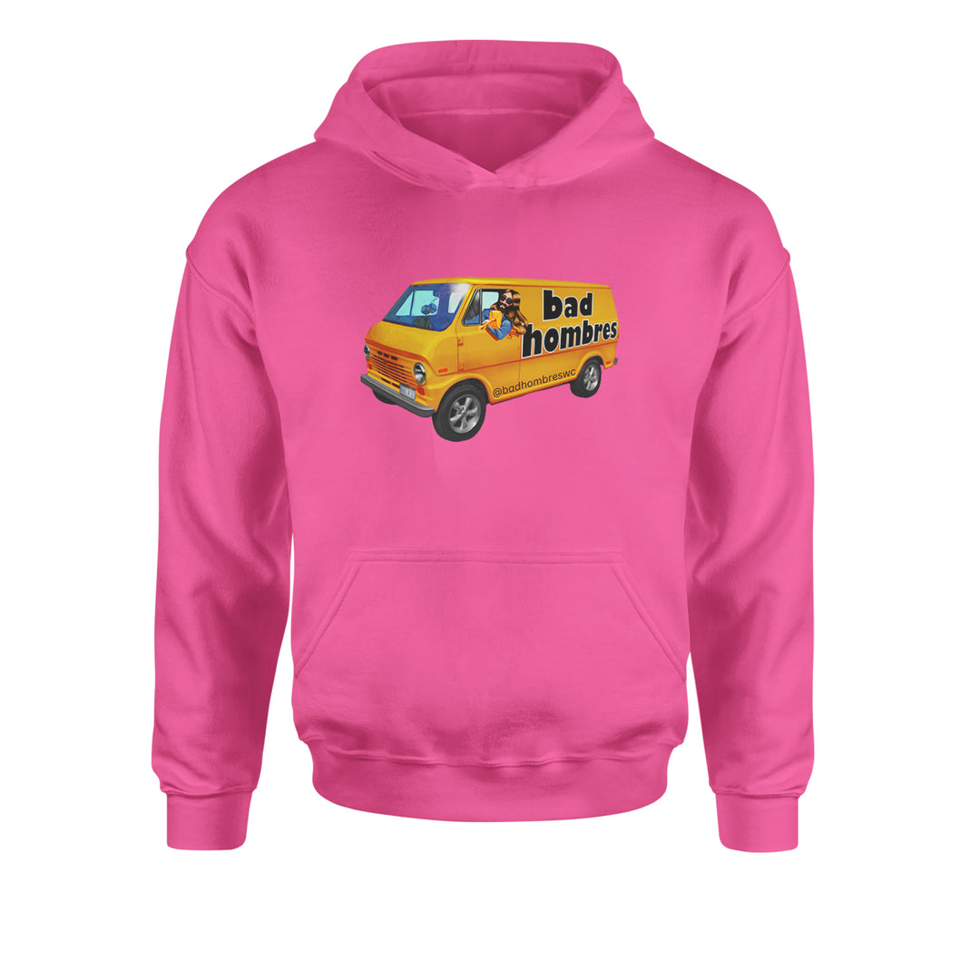 Bad Hombres Van West Chester Band Youth-Sized Hoodie Hot Pink