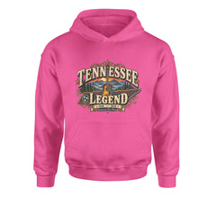 Tennessee Legend Country Music Dolly Youth-Sized Hoodie Hot Pink
