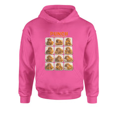 Punch Play Hard Love Harder Youth-Sized Hoodie Hot Pink