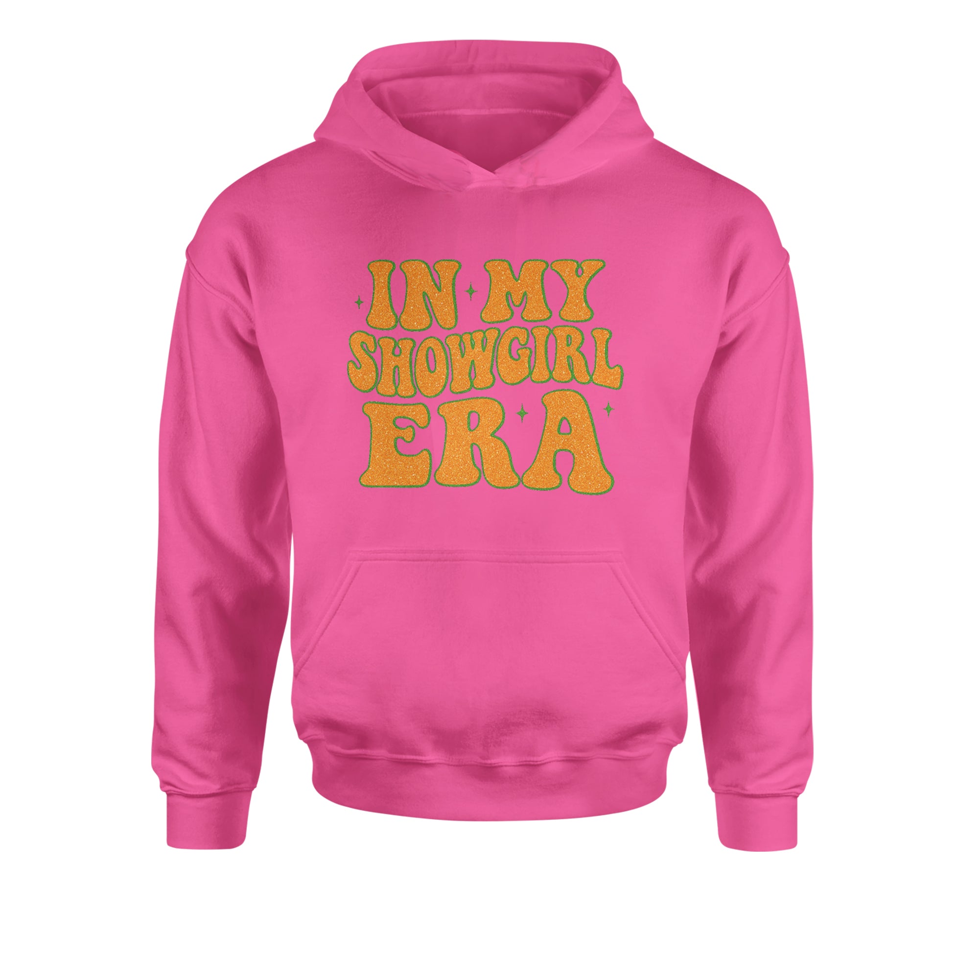 In My Showgirl Era Retro Youth-Sized Hoodie Hot Pink