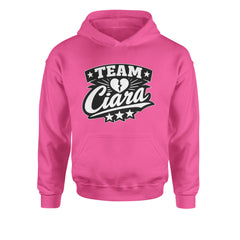 Team Ciara Scamanda Broken Heart Youth-Sized Hoodie Hot Pink