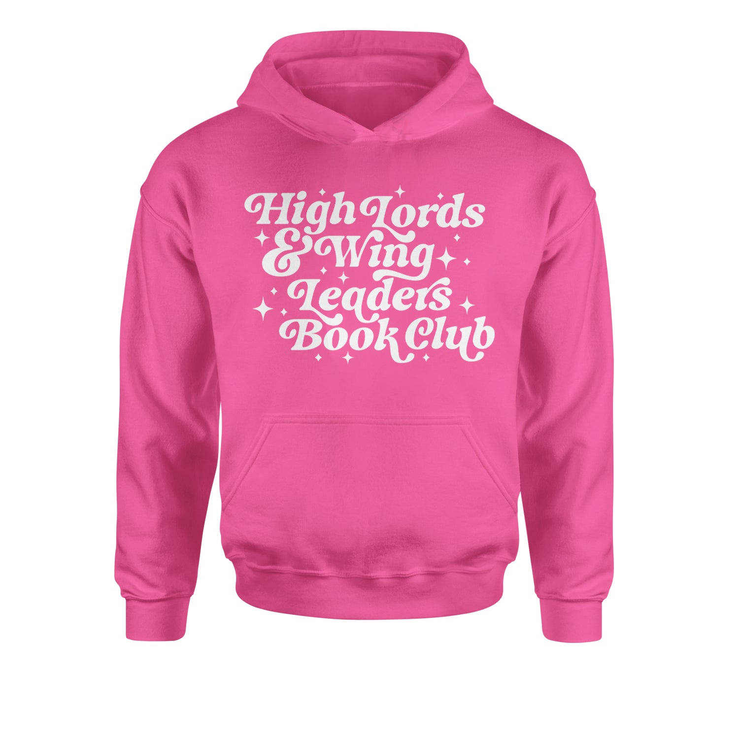 High Lords and Wingleaders Club Romantasy Youth-Sized Hoodie Hot Pink