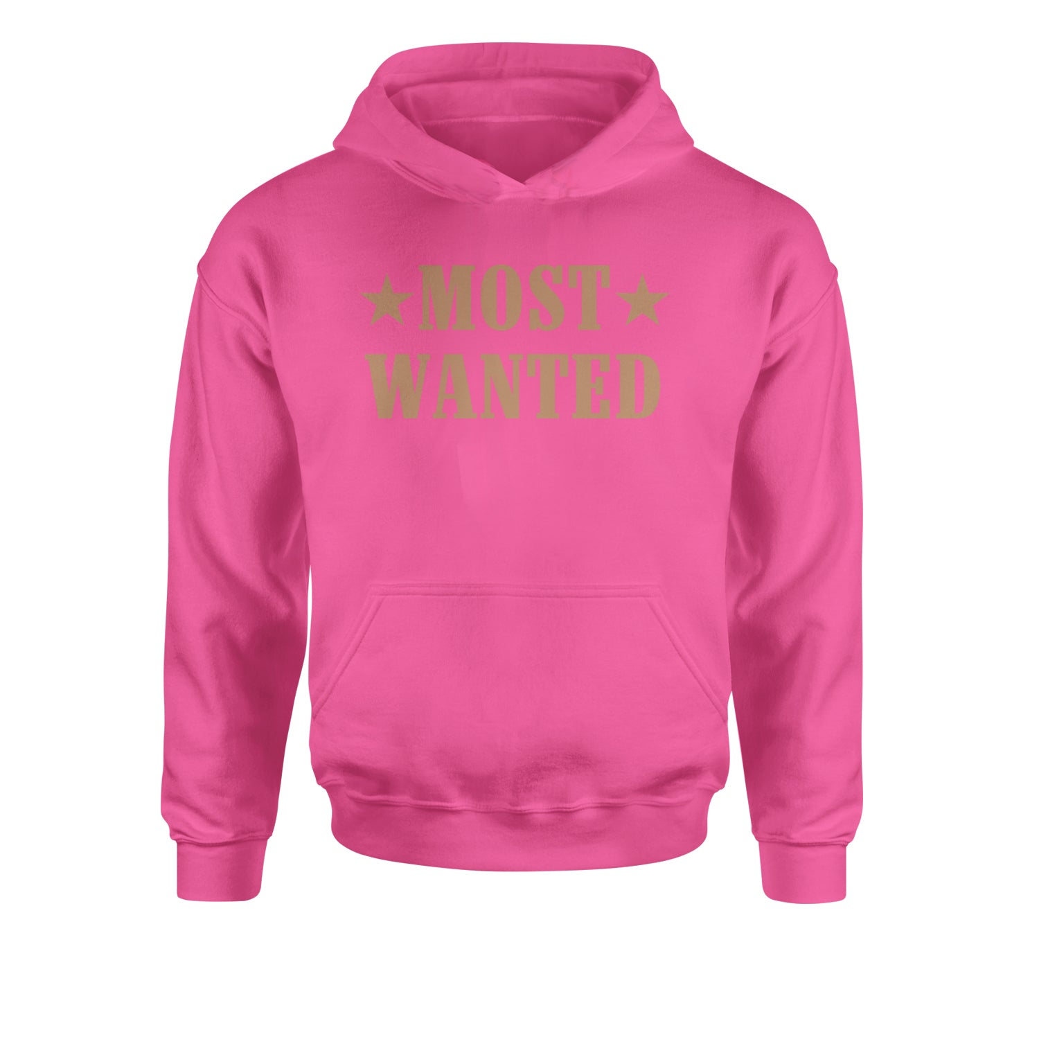 Most Wanted Cowboy Youth-Sized Hoodie Hot Pink