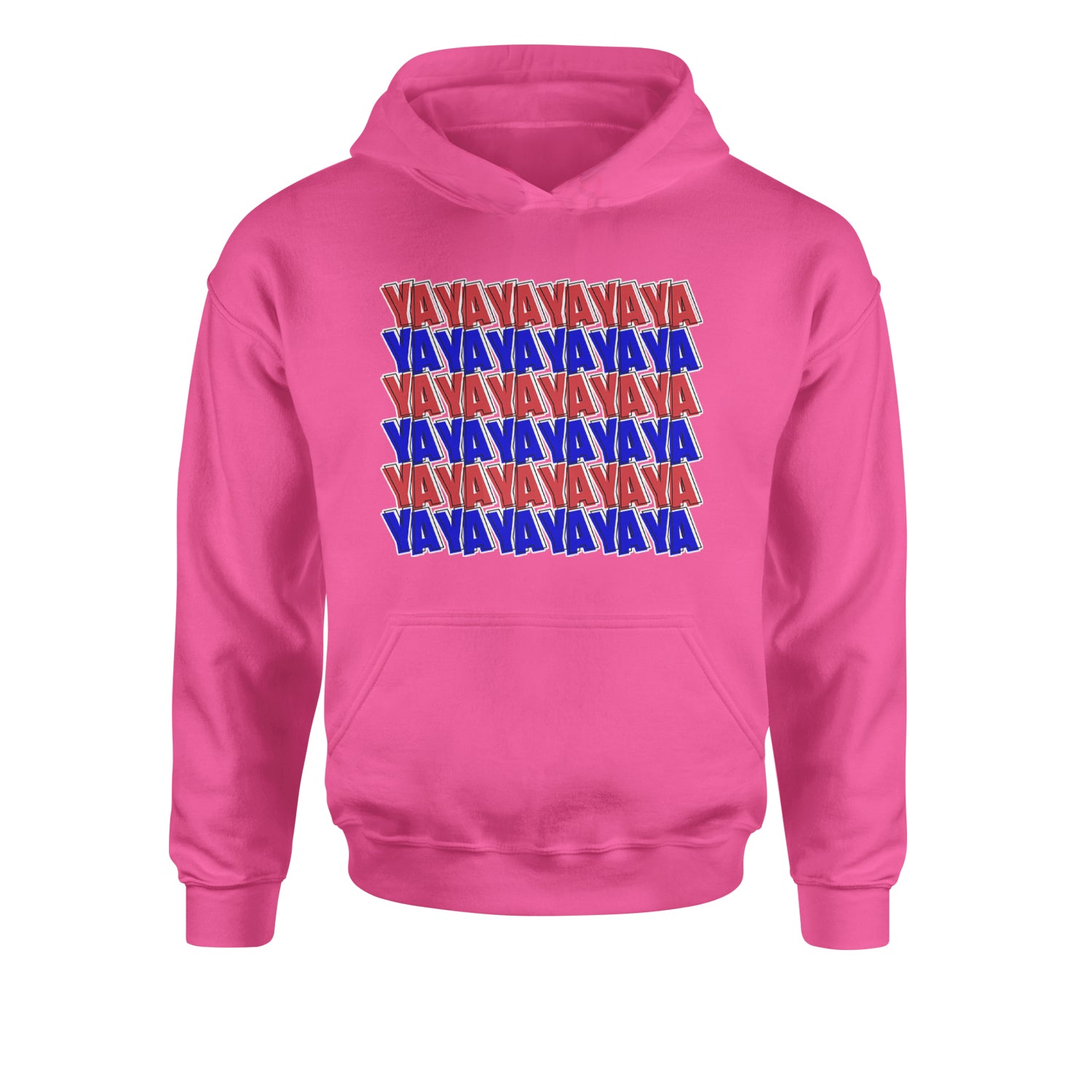 YaYaYa YaYa Cowboy Youth-Sized Hoodie Hot Pink