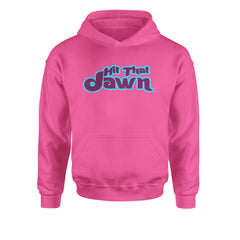 Hit That Jawn Philly Baseball Youth-Sized Hoodie Hot Pink