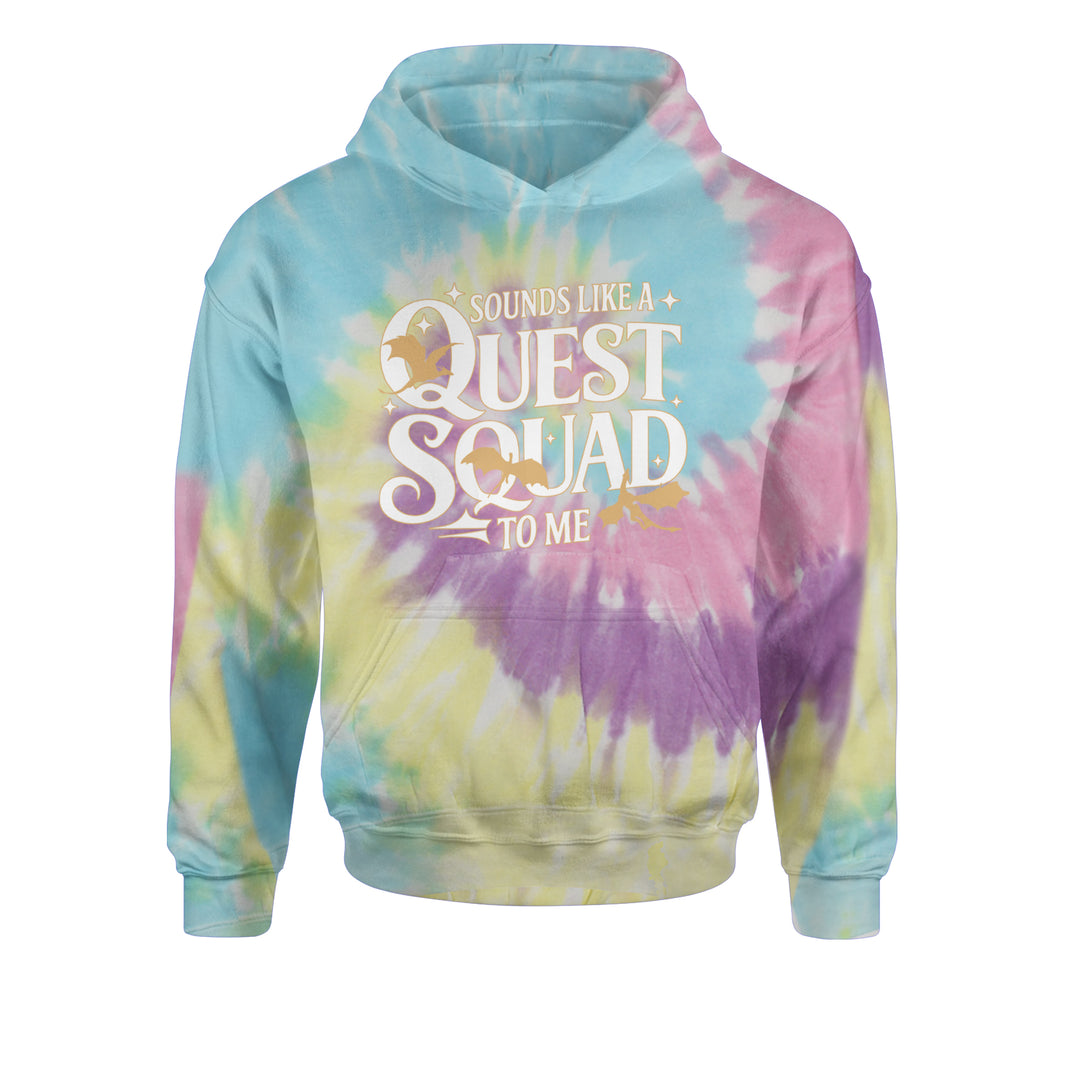 Sounds Like A Quest Squad To Me Empyrean Youth-Sized Hoodie Tie-Dye Jelly Bean