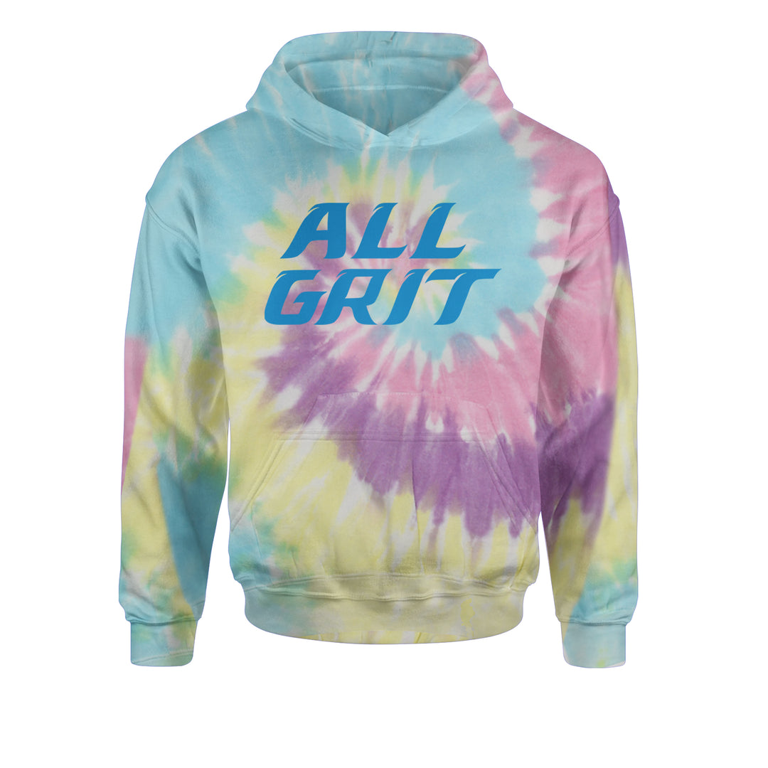 All Grit Detroit Football Youth-Sized Hoodie Tie-Dye Jelly Bean