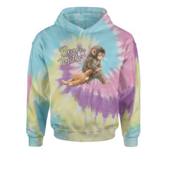 Punch Brave Together Stuffed Animal Youth-Sized Hoodie Tie-Dye Jelly Bean