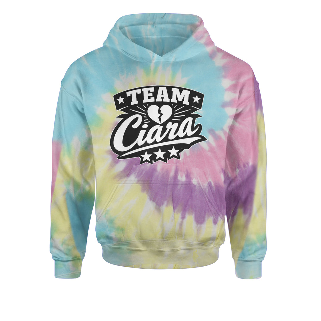 Team Ciara Scamanda Broken Heart Youth-Sized Hoodie Tie-Dye Jelly Bean