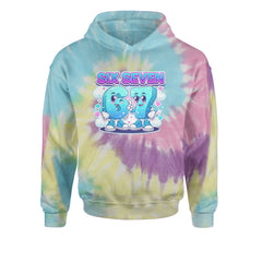 67 Six Seven Meme Kawaii Cloud Youth-Sized Hoodie Tie-Dye Jelly Bean