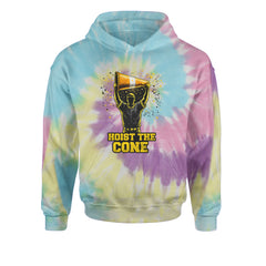 Hoist The Cone Pittsburgh Pride Youth-Sized Hoodie Tie-Dye Jelly Bean