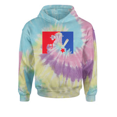 Philly Baseball Phan graphic on Kids' Heavyweight Fleece Pullover Hoodie in Tie-Dye Jelly Bean