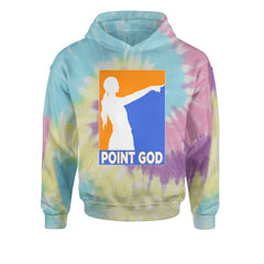 Point God Cunningham Basketball Pointing Meme  Youth-Sized Hoodie Tie-Dye Jelly Bean