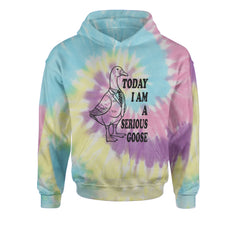 Today I Am A Serious Goose Youth-Sized Hoodie Tie-Dye Jelly Bean