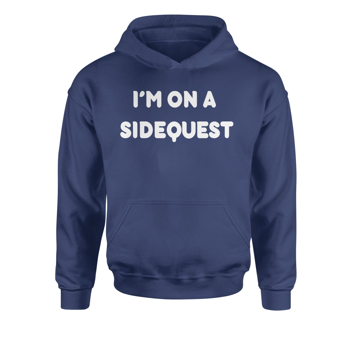 I'm On A Sidequest Festival Rave EDM Youth-Sized Hoodie Navy Blue