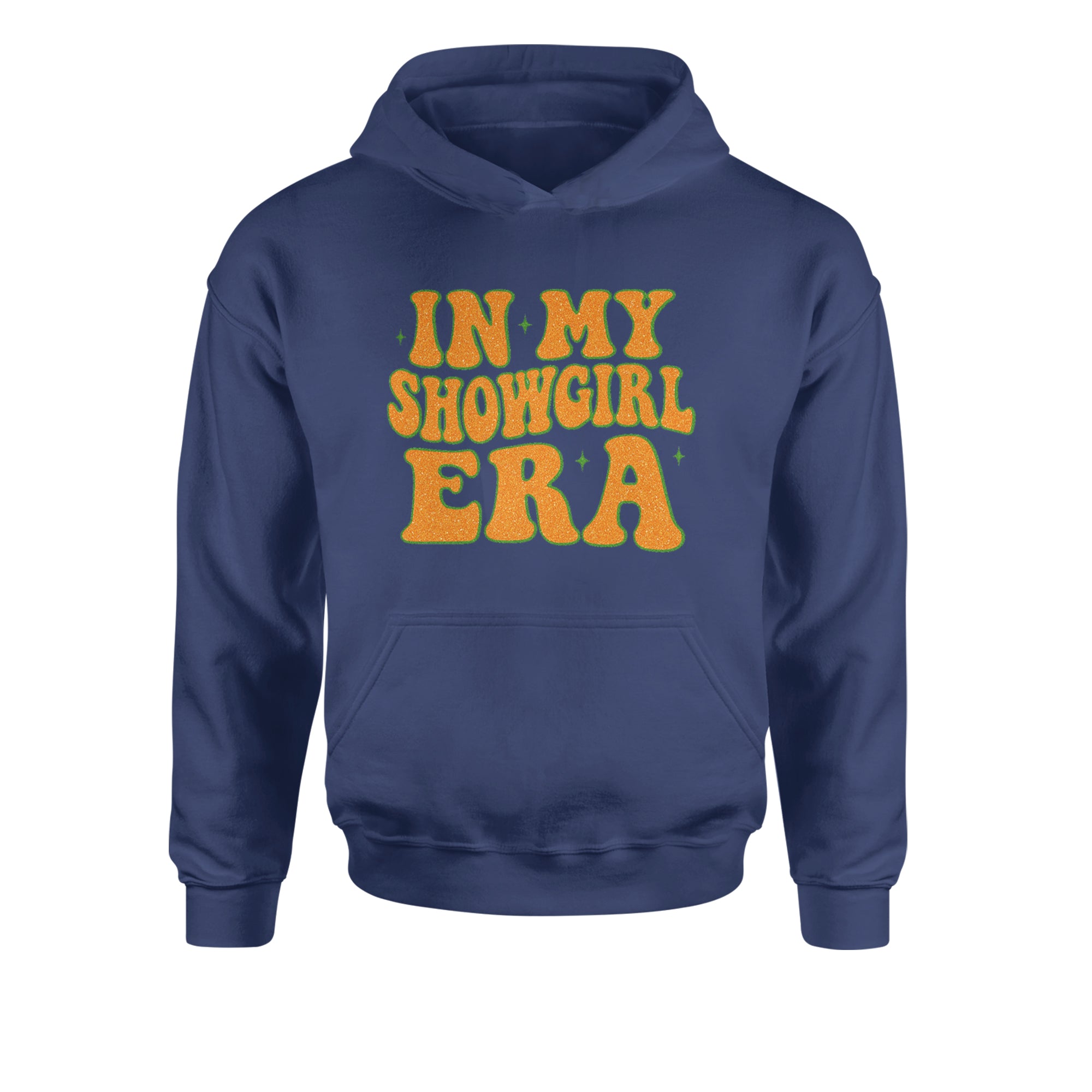 In My Showgirl Era Retro Youth-Sized Hoodie Navy Blue