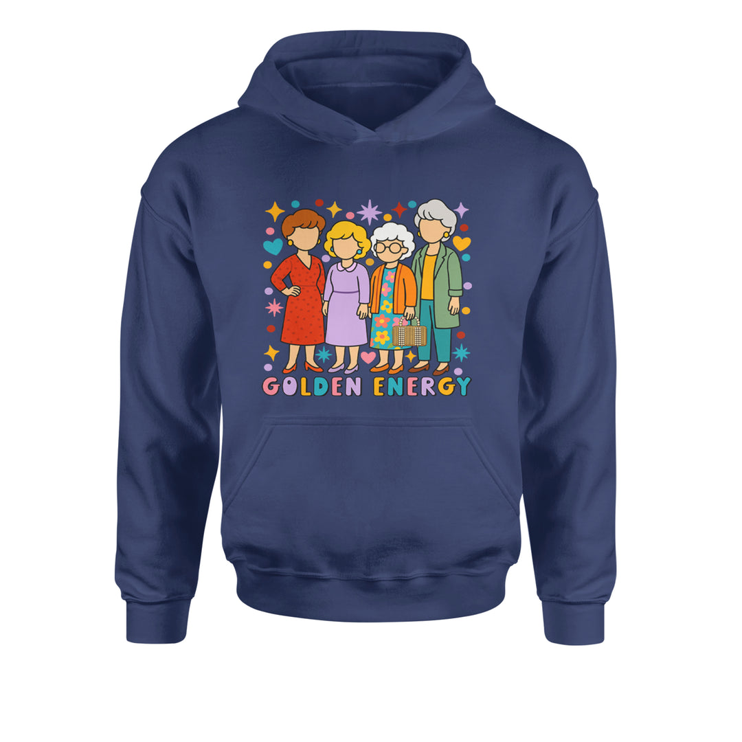 Golden Forever Golden Girls Youth-Sized Hoodie Navy Blue