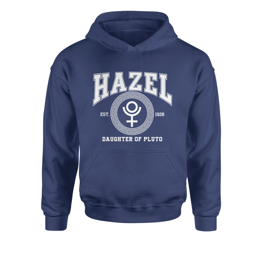 Hazel Daughter of Pluto Roman Gold Youth-Sized Hoodie Navy Blue