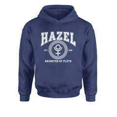 Hazel Daughter of Pluto Roman Gold Youth-Sized Hoodie Navy Blue