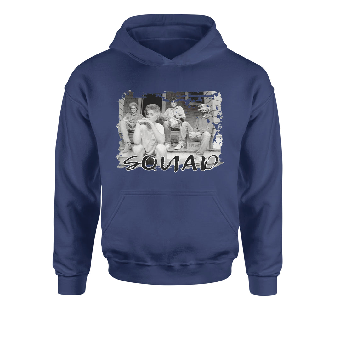 Squad Golden Girls Youth-Sized Hoodie Navy Blue