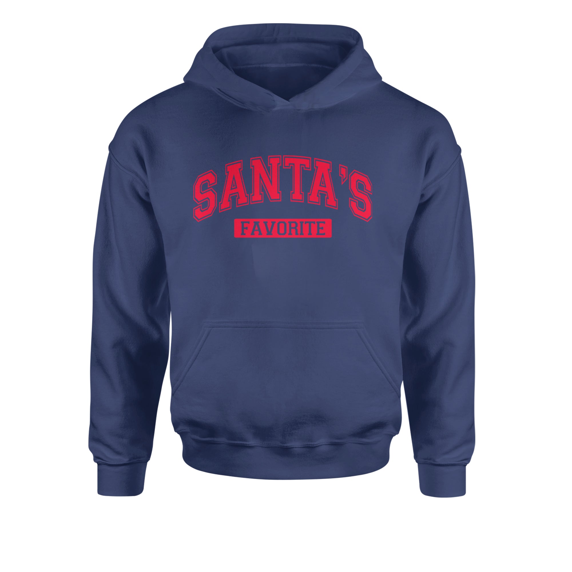 Santa's Favorite Youth-Sized Hoodie Navy Blue