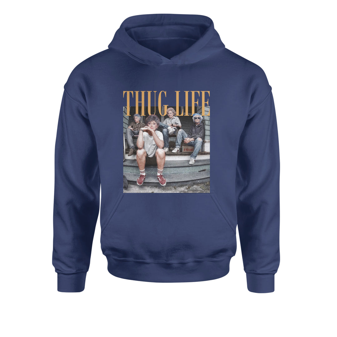Golden Girls Thug Life Street Youth-Sized Hoodie Navy Blue