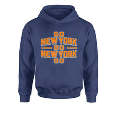 Go New York Go Basketball Youth-Sized Hoodie Navy Blue