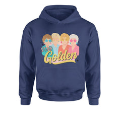 Stay Golden Girls Retro Youth-Sized Hoodie Navy Blue