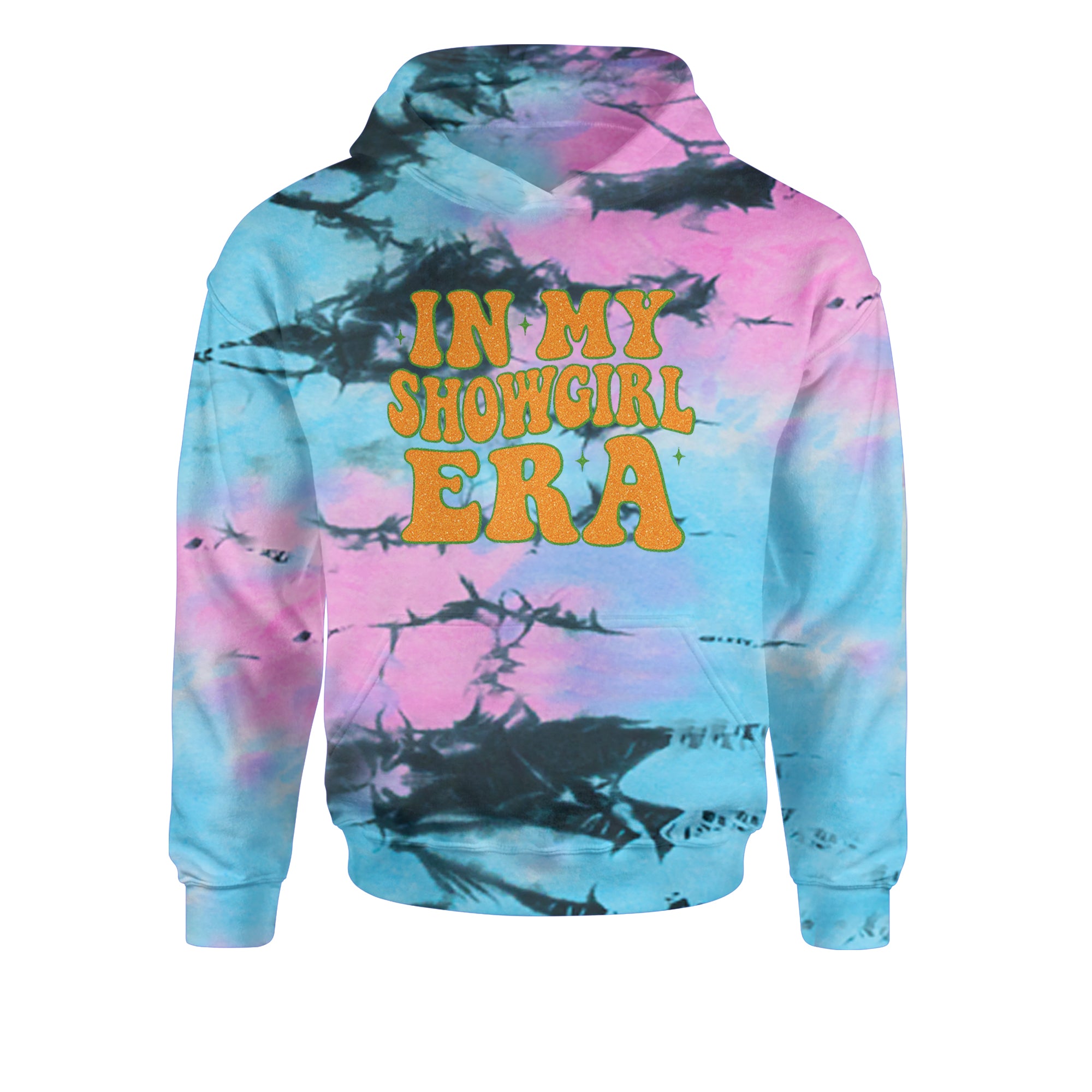 In My Showgirl Era Retro Youth-Sized Hoodie Tie-Dye Pacific