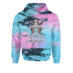 Boots On The Ground Bling Youth-Sized Hoodie Tie-Dye Pacific