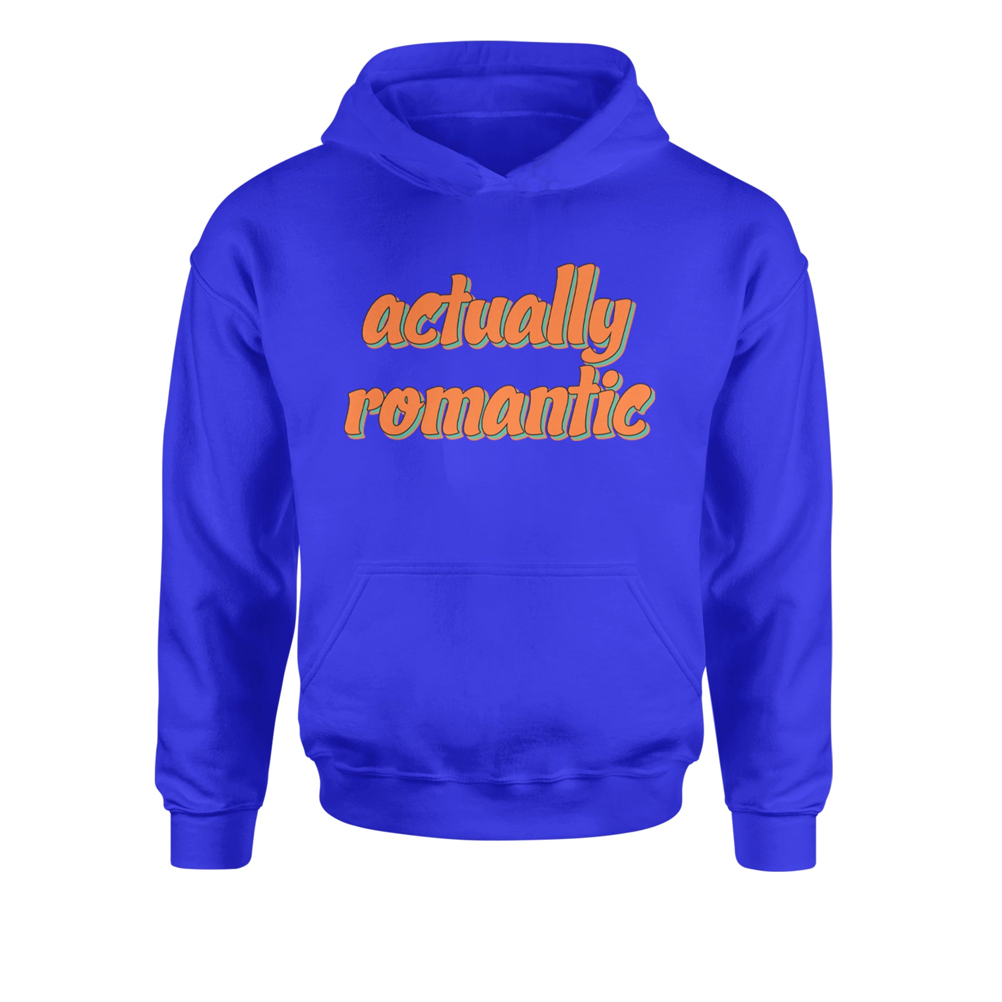 Actually Romantic Youth-Sized Hoodie Royal Blue