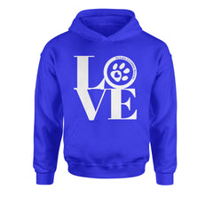TLC LOVE Dog Rescue Youth-Sized Hoodie Royal Blue