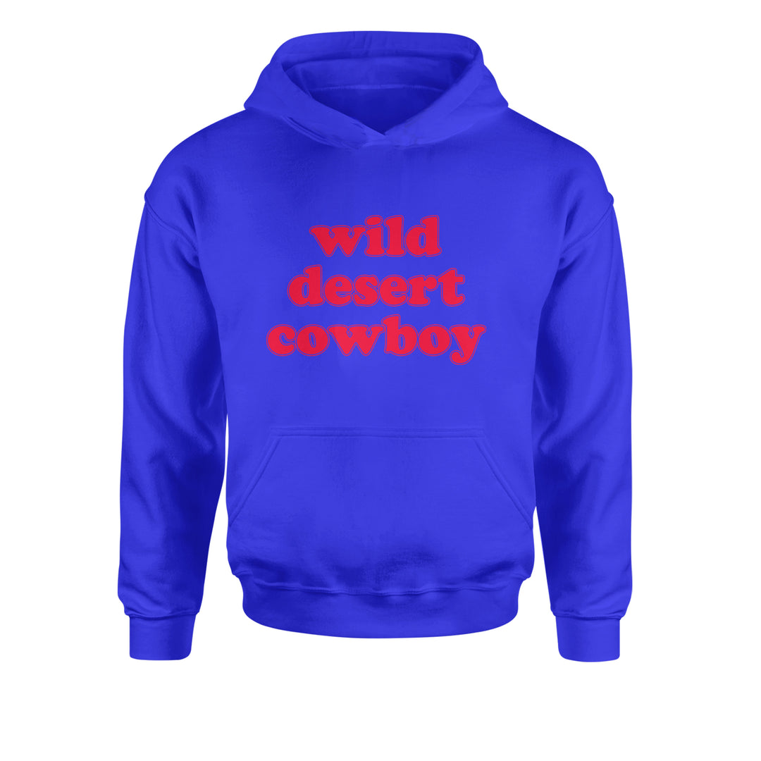 Wild Desert Cowboy Country Youth-Sized Hoodie Royal Blue