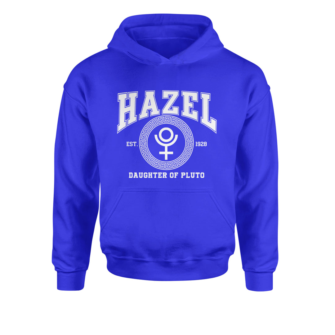 Hazel Daughter of Pluto Roman Gold Youth-Sized Hoodie Royal Blue