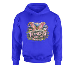 Forever Our Tennessee Butterfly Dolly Youth-Sized Hoodie Royal Blue