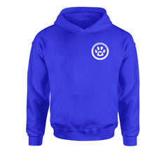 TLC To Love a Canine Dog Rescue White Youth-Sized Hoodie Royal Blue