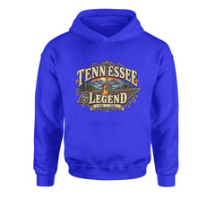 Tennessee Legend Country Music Dolly Youth-Sized Hoodie Royal Blue