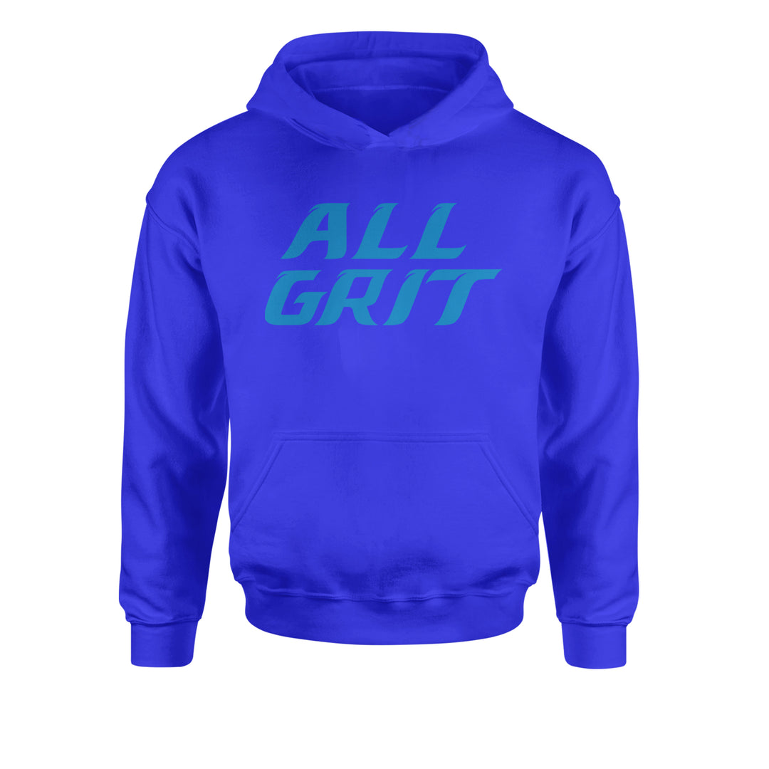 All Grit Detroit Football Youth-Sized Hoodie Royal Blue