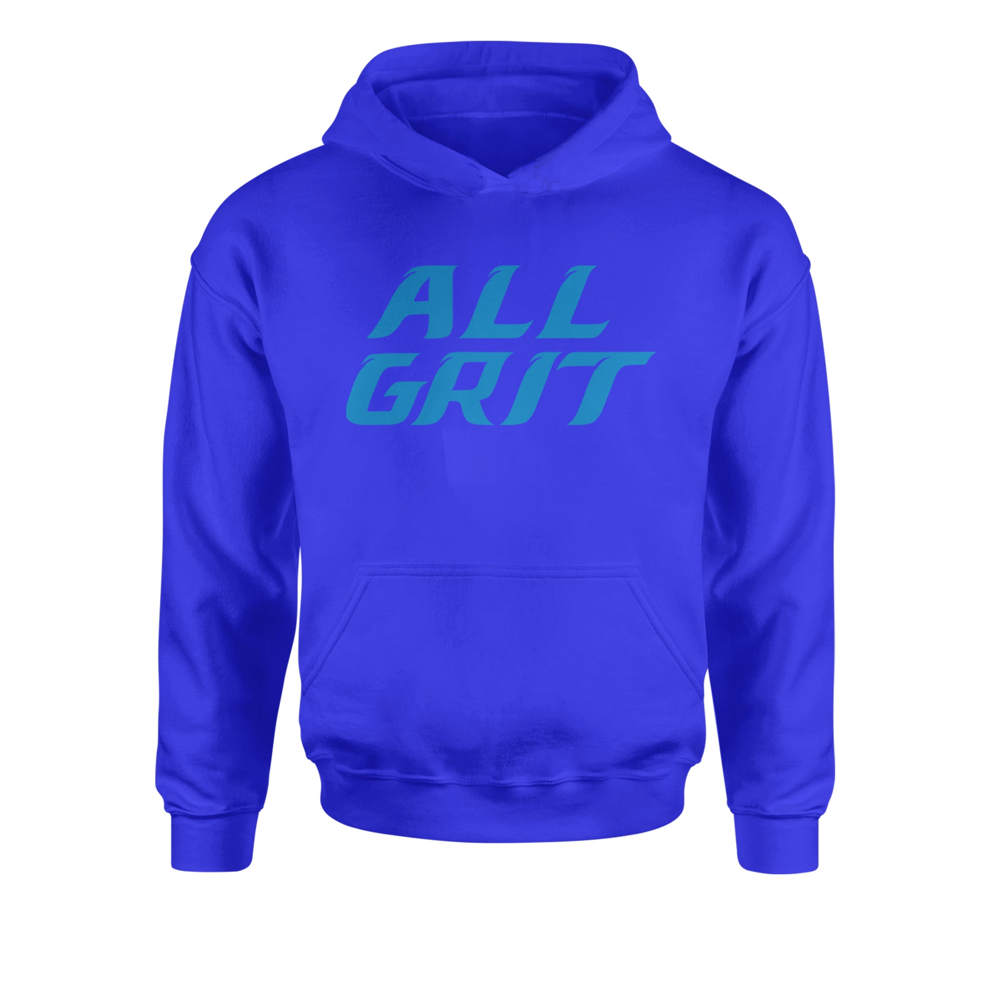 All Grit Detroit Football Youth-Sized Hoodie Royal Blue