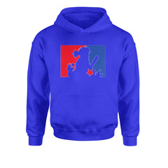 Philly Baseball Phan graphic on Kids' Heavyweight Fleece Pullover Hoodie in Royal Blue
