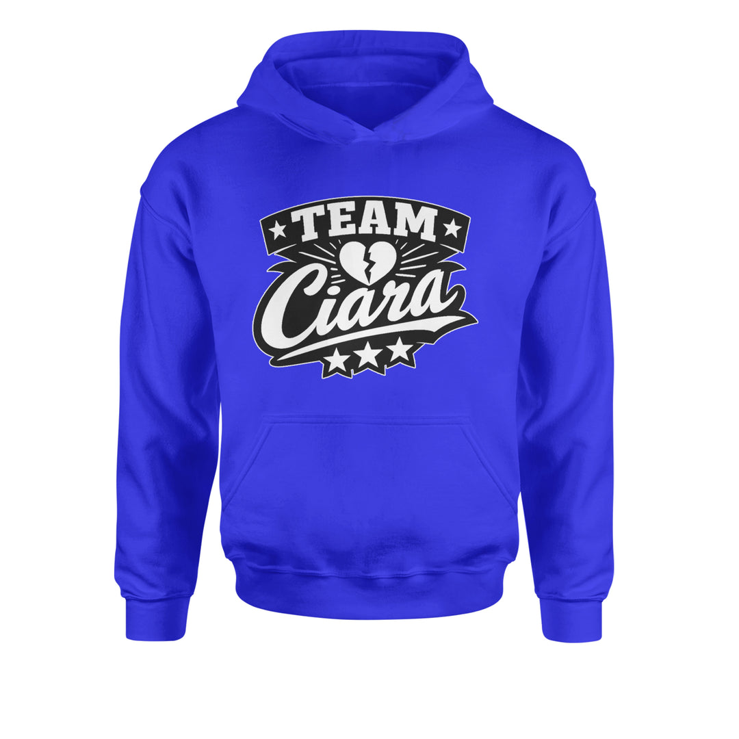 Team Ciara Scamanda Broken Heart Youth-Sized Hoodie Royal Blue