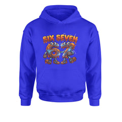 67 Lava Lightning Six Seven Meme Youth-Sized Hoodie Royal Blue