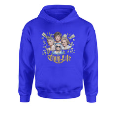 Golden Chain Thug Life Girls Youth-Sized Hoodie Royal Blue