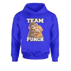 Team Punch Panchi-kun Monkey Youth-Sized Hoodie Royal Blue