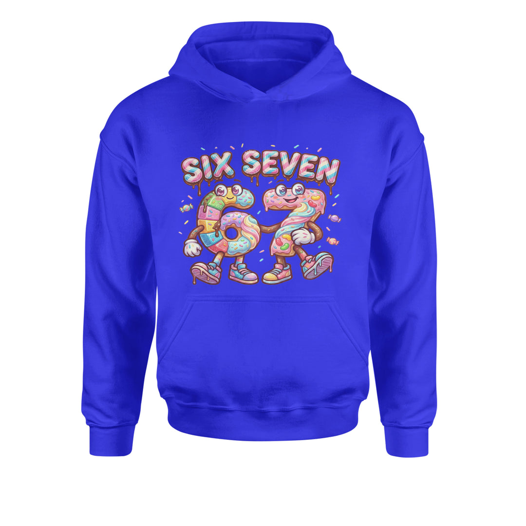 67 Candy Swirl Meme Youth-Sized Hoodie Royal Blue