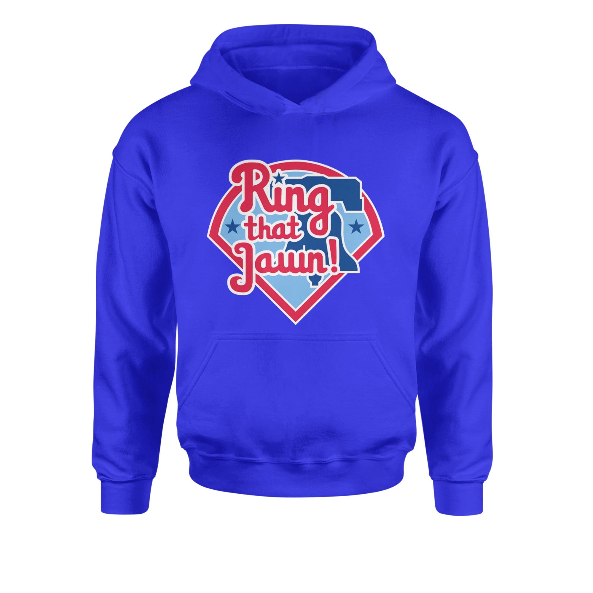 Ring That Jawn Philly Baseball Youth-Sized Hoodie Royal Blue