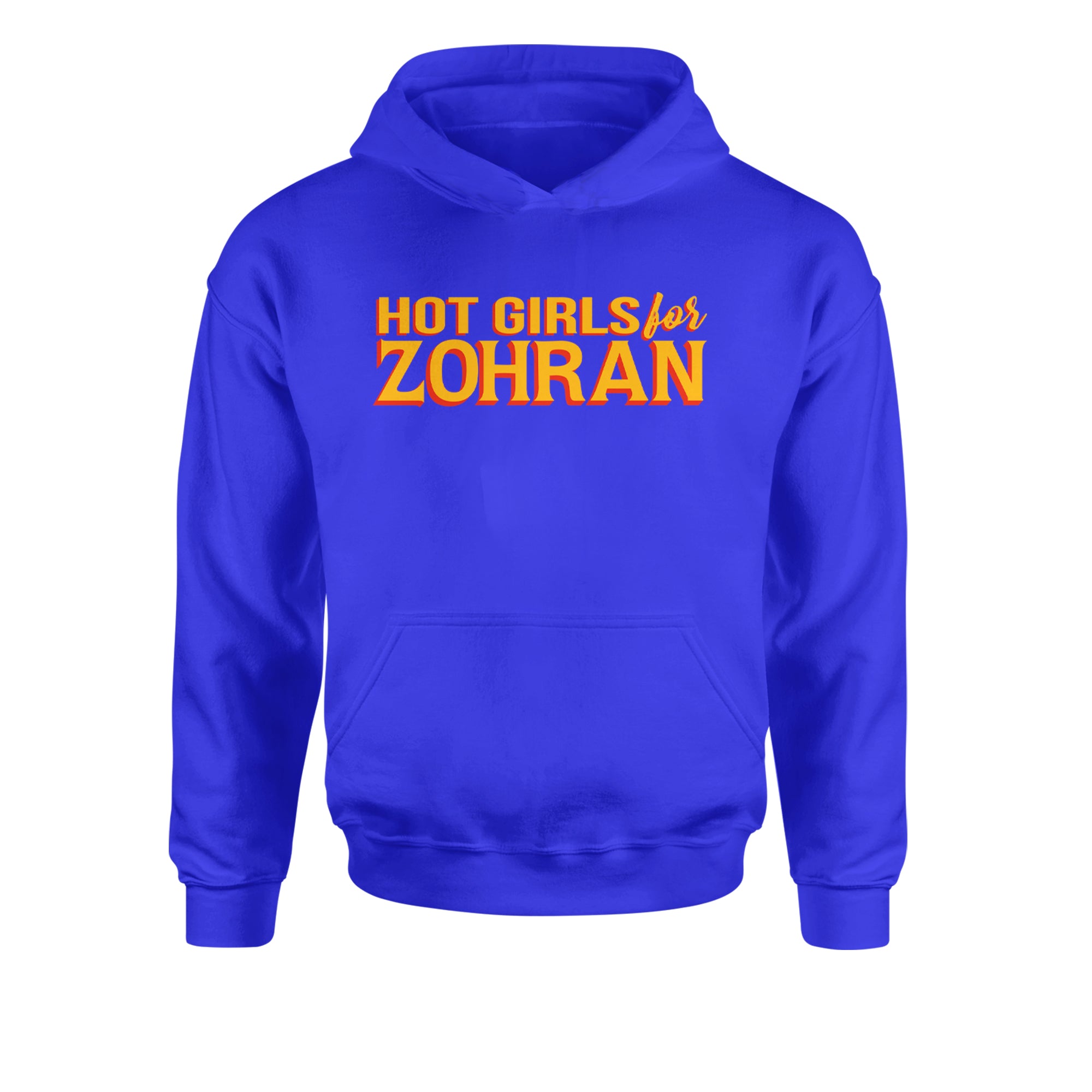 Hot Girls for Zohran Meme Youth-Sized Hoodie Royal Blue