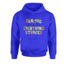 Dancing Through The Lightning Strikes Youth-Sized Hoodie Royal Blue